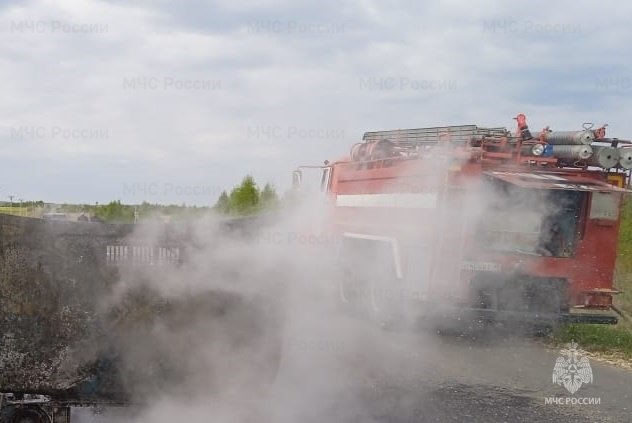 Пожар в Мещовском районе, 26 км автодороги "Мещовск - Мошонки"